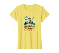 Explorateur de Plein air Pre-K Adventure Boy Wilderness Seeker T-Shirt, Femme, Citron, XL