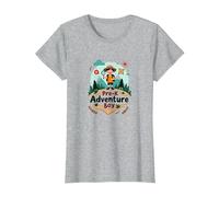 Explorateur de Plein air Pre-K Adventure Boy Wilderness Seeker T-Shirt, Femme, Gris Chiné, S