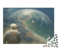 Explorateur Galaxie 1000 pièces Puzzle Spatial Papier Vue Terre Puzzle pour Adultes Éducation détente déco Murale 70x50cm/1000pcs