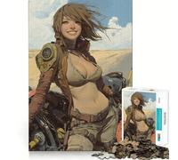 Explorateur Souriant des Terres désolées dans Un désert Post-apocalyptique Puzzle de 1000 pièces pour Adultes Cadeau Stimulant pour l'esprit Jeu de Loisirs Facile Découpe précise Cadeau spécial