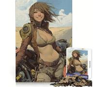 Explorateur Souriant des Terres désolées dans Un désert Post-apocalyptique Puzzle de 1000 pièces pour Adultes Cadeau Stimulant pour l'esprit Jeu de Loisirs Facile Découpe précise Cadeau spécial