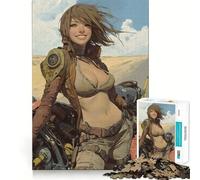 Explorateur Souriant des Terres désolées dans Un désert Post-apocalyptique Puzzle de 1000 pièces pour Adultes Cadeau Stimulant pour l'esprit Jeu de Loisirs Facile Découpe précise Cadeau spécial
