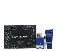 Eau de parfum de Montblanc - Coffret Explorer Ultra Blue - Eau de parfum 100ml + miniature 7.5ml + Gel douche 100ml - Kapao Parfumerie en ligne française