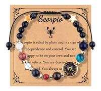 Exploration de la beauté naturelle : ingrédients organiques, recommandé pour le visage, bracelet avec 12 constellations, bracelet en corde réglable, perles de main, perles planètes, montre en bois