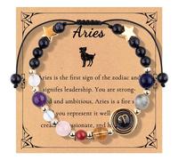 Exploration de la beauté naturelle : ingrédients recommandés Nouveau bracelet 12 constellations bracelet corde réglable perles planète perles montre numérique pour homme grand écran (C, taille unique)