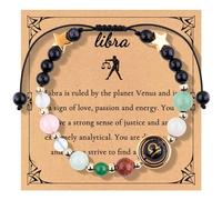 Exploration de la beauté naturelle : ingrédients recommandés Nouveau bracelet 12 constellations bracelet corde réglable perles planète anneaux preppy, taille unique, Papier, Pas de gemme