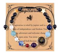 Exploration de la beauté naturelle : ingrédients recommandés Nouveau bracelet 12 constellations bracelet corde réglable perles planète boucles d'oreilles enfile-aiguille, taille unique, Papier, Pas de