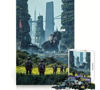 Exploration d'une Ville Post-apocalyptique Puzzle de 1000 pièces pour Adolescents Jeu de logique et de Sens Simple et Amusant Bords Lisses Cadeau élégant (38x26cm)