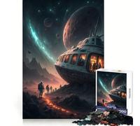 Exploration Spatiale︰ Astronautes et Vaisseau Spatial Puzzle de 1000 pièces pour Adolescents Stimule la mémoire Détente et Douceur Coupe Premium Surprise d'anniversaire (38x26cm)
