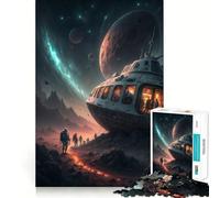 Exploration Spatiale︰ Puzzle 1000 pièces Astronautes et Vaisseau Spatial pour Adultes Think Smart Toy Family Joy Découpe précise Pièce d'art (38x52cm)