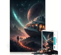 Exploration Spatiale︰ Puzzle de 1000 pièces sur Le thème des astronautes et des vaisseaux spatiaux pour Adolescents Renforce la mémoire, apaise et détend, Bords Lisses, (50x75cm)
