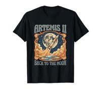 Exploration Spatiale rétro de la Mission Lunaire Artemis II T-Shirt