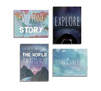 Explore Collection de quatre impressions murales, typographie, décoration de chambre d'enfant, décoration de chambre d'enfant, sexe neutre, mots motivants, motivant et inspirant blanc 11x14
