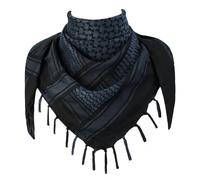 Explore Land Écharpe militaire en coton Shemagh tactique du désert Keffiyeh (noir et bleu)