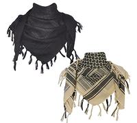 EXPLORE LAND Écharpe militaire Shemagh en coton pour Keffiyeh, marron, taille unique