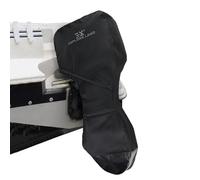Explore Land Fade Resistant Full Outboard Motor Cover - Waterproof Upgraded Strong 600D Heavy Duty Boat Engine Covers Fit for Motor 100-150 HP, Black