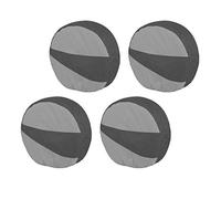 Explore Land Lot de 4 housses de pneu - Protection de roue de pneu robuste pour camion, SUV, remorque, camping-car, camping-car - Universelle pour pneus de diamètre 73,7 à 80,6 cm (noir et gris)