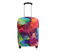 Explore Land - Luckiplus Spandex - Housse de protection de bagages à roulettes - Pour valises de 46 à 81 cm, Geometry (Multicolore) - 10419001