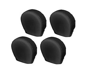 Explore Land Tire Cover, for Jeep, Truck, SUV, Trailer, Camper, RV, Tough Vinyl Wheel Protector, Universal Fit, 4 Pack, Black (S (Fits Tire Diameters 23''-25.75''))