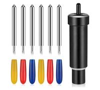 Explore Lot de 6 lames Deep Cut avec boîtier, boîtier noir avec jeu de lames compatibles avec Cricut Maker, Maker 3, Air 3, Air 2, Air, One, Explore 3