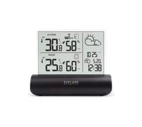 Explore Sci. WSH4501 Baromètre En Verre LCD Noir Et Transparent