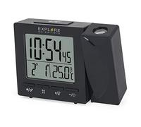 Explore Scientific Horloge Radio-contrôlée avec Projection Heure RDP1001, Noir