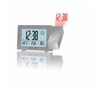 EXPLORE SCIENTIFIC Réveil projecteur radio-piloté avec prévision météo. argent