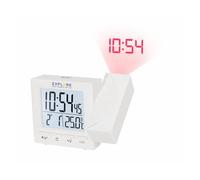 EXPLORE SCIENTIFIC Réveil projecteur radio-piloté avec température. blanc