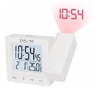 Explore scientific réveil projecteur radio-piloté avec température, blanc - rdp1001gye Noir G