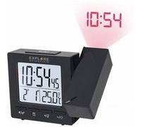 Explore Scientific Horloge Radio-contrôlée avec Projection Heure RDP1001, Noir