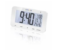 EXPLORE SCIENTIFIC Réveil projecteur radio-piloté blanc avec température