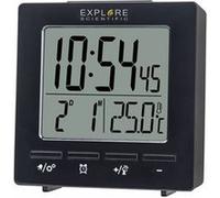 réveil projecteur radio-piloté mini noir avec température - rdc1005cm3