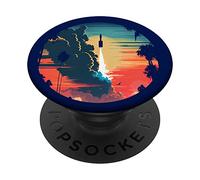 Explore Space Rocket Beautiful Futuristic Rocket Launch Art PopSockets PopGrip Interchangeable