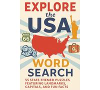Explore the USA Word Search: 55 State-Themed Puzzles Featuring Landmarks, Capitals, and Fun Facts, Ages 8+, families, teachers, homeschoolers, travelers