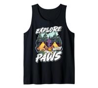 Explore With Paws Citation Amoureux des chiens Camping Vacances pour chiens Débardeur