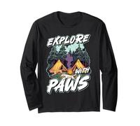Explore With Paws Citation Amoureux des chiens Camping Vacances pour chiens Manche Longue