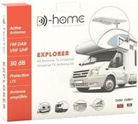 Explorer-TV antenna for caravan,with 20dB amplifier. Caravan TV antenna and leisure vehicles. Easy installation/turnkey-Power supply 12 or 24Vdc or mains 230Vac