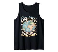 Explorez Dream Discover World Traveler Thème Débardeur