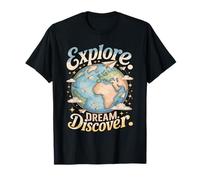 Explorez Dream Discover World Traveler Thème T-Shirt