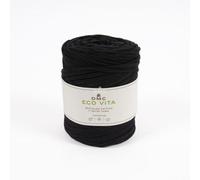 Explorez L'éco-Friendly Style Avec Le Coton Recyclé Eco Vita T-Shirt Yarn - Dmc Noir Noir