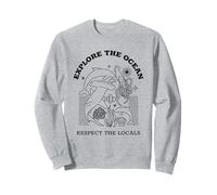 Explorez l'océan Respectez les habitants - Graphique créature marine Sweatshirt
