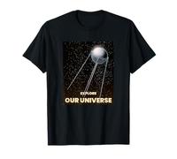 Explorez Notre Univers (Graphique Satellite de Vaisseau Spatial) T-Shirt