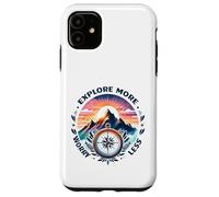 Explorez Plus de Montagnes Compass Moins de soucis Coque pour iPhone 11