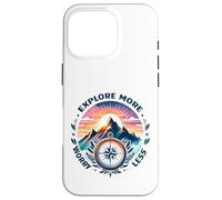 Explorez Plus de Montagnes Compass Moins de soucis Coque pour iPhone 16 Pro