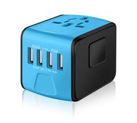 Explorez sans limites : adaptateur de voyage tout-en-un, votre compagnon idéal pour une recharge murale rapide partout dans le monde, avec la