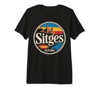 Explorez Sitges City Travel Espagne España T-Shirt Haut de Gamme