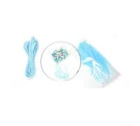 Explorez votre créativité avec un kit d'attrape-rêves à faire soi-même en utilisant des motifs élégants de plumes (bleu)