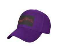 Explosion Burst Casquette de baseball unisexe en coton avec motif imprimé sur le devant, casquette en sergé respirant avec boucle en métal réglable, violet, Taille unique