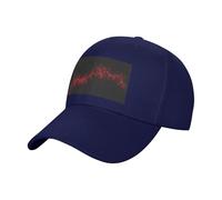 Explosion Burst Casquette de baseball unisexe en coton avec motif imprimé sur le devant, casquette en sergé respirant avec boucle en métal réglable, bleu marine, Taille unique