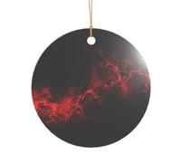 Explosion Burst Impression Rouge Noir Cadeau de mariage personnalisé Mr & Mrs Décoration de Noël Acrylique pour les jeunes mariés et les couples